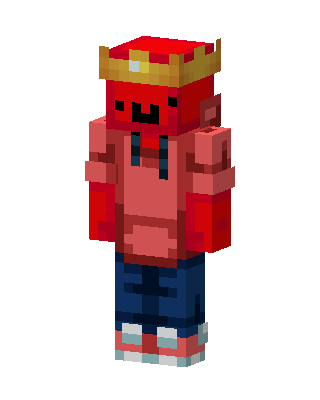 Crowned Red Blob skin, 3D preview