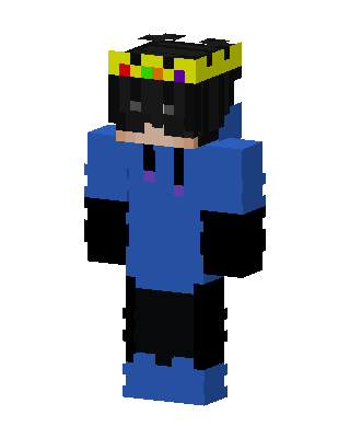 Rainbow Crown Hoodie skin, 3D preview
