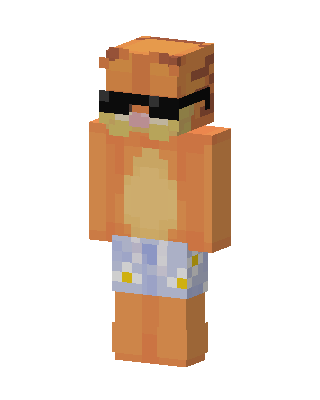 Garfield Shades skin, 3D preview