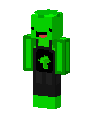 Green Mob Boy skin, 3D preview