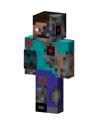 Teal Masked Robot Boy Minecraft skin