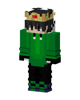 Crowned Green Hoodie Minecraft skin