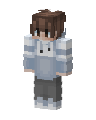 Cozy Hoodie Boy skin, 3D preview