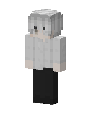 Silver Hair Boy skin, 3D preview