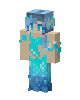 Cyan Mob skin, 3D preview