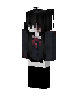 Black Villain Girl skin, 3D preview