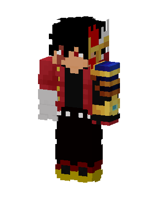 Masked Crimson Fighter skin, 3D preview