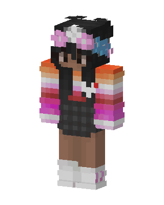 Pride Flower Girl skin, 3D preview