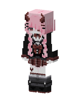 Demon School Girl skin, 3D preview