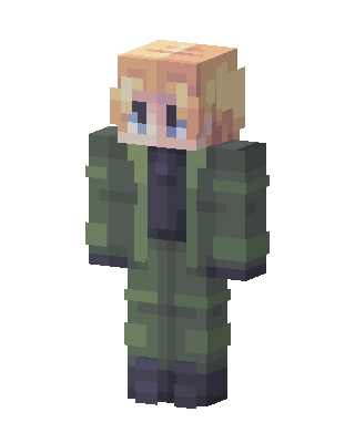 Green Jacket Blond skin, 3D preview