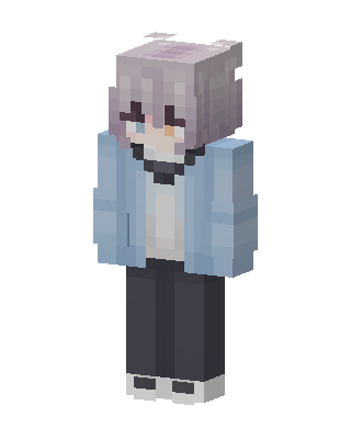 Gray Anime Girl Minecraft skin