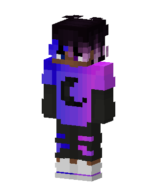 Galaxy Moon Hoodie skin, 3D preview