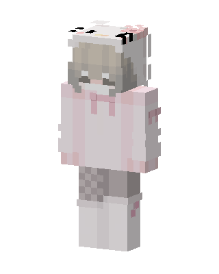 Pastel Kitty Hoodie skin, 3D preview