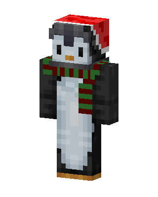 Christmas Penguin skin, 3D preview
