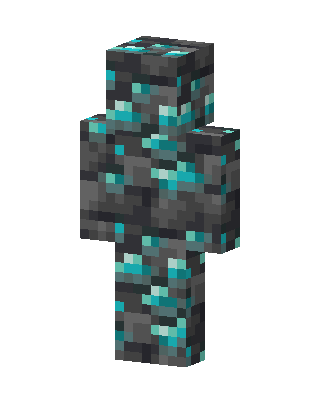 Deepslate Diamond Ore skin, 3D preview