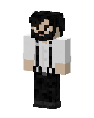 Black Suit Boy skin, 3D preview