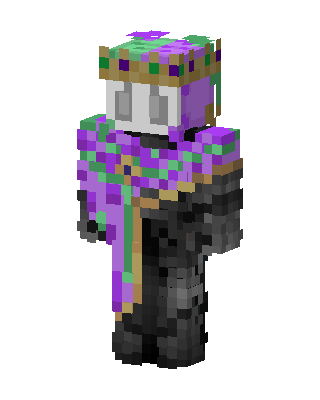 Purple Crowned Hero Girl skin, 3D preview