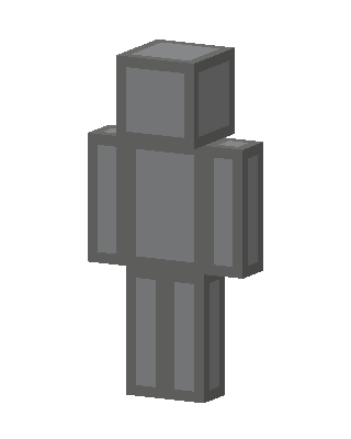 Gray Blank skin, 3D preview