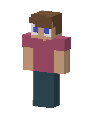 Maroon Tee Boy skin, 3D preview