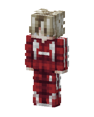 Red Holiday Girl skin, 3D preview