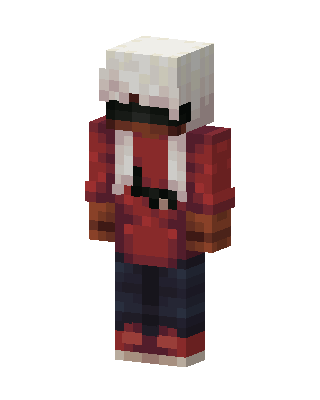 Red Hoodie Ninja skin, 3D preview