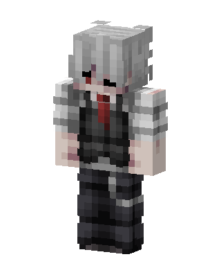 Gray Hair Suit Minecraft PvP skin