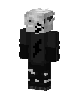 Monochrome Lightning skin, 3D preview
