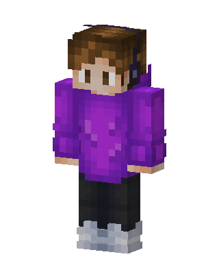 Purple Hoodie Gamer Minecraft skin