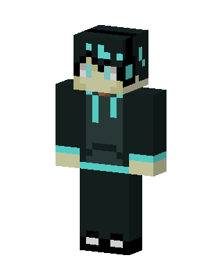 Cyan Hoodie Boy Minecraft skin