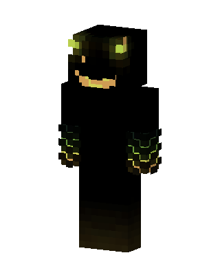 Black Glowing Villain Boy Minecraft Enderman skin