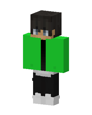 Green Jacket Boy skin, 3D preview