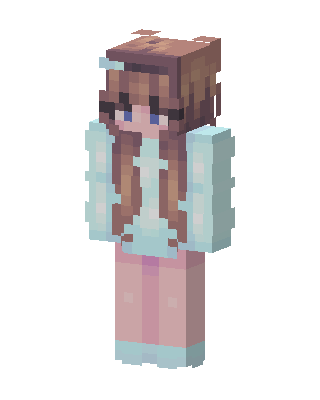 Pastel Pajama Girl skin, 3D preview