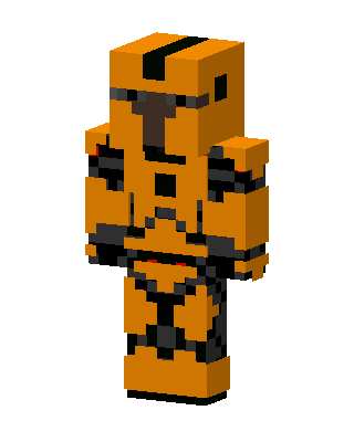 Orange Armor Bot skin, 3D preview
