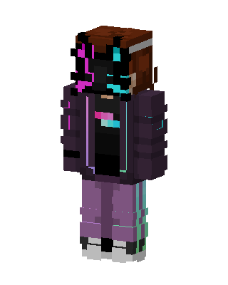 Purple Masked Hoodie Girl Minecraft skin
