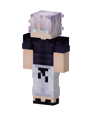 Lavender Hair Boy skin, 3D preview