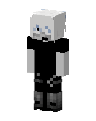 Black Emo Boy skin, 3D preview