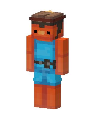Orange Mob Boy skin, 3D preview