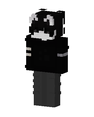 Panda Hoodie skin, 3D preview