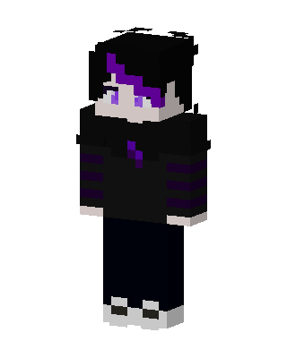 Black Emo Boy skin, 3D preview