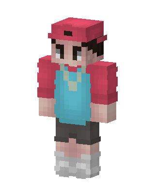 Red Cap Overalls skin, 3D preview