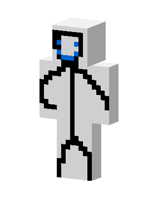 Stickman Hoodie skin, 3D preview