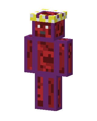 Crowned Red Blob skin, 3D preview