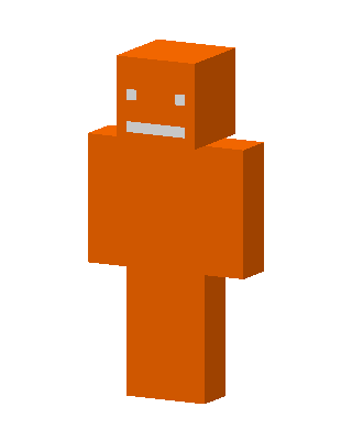 Orange Grinner skin, 3D preview