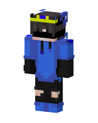 Blue Gamer Boy Minecraft blue skin