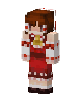 Reimu Hakurei skin, 3D preview