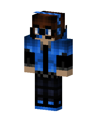 Blue Hoodie Gamer Minecraft skin