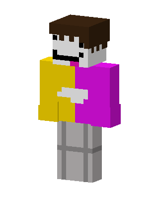 Split Yellow Magenta skin, 3D preview