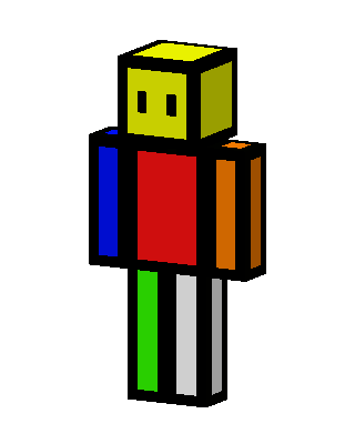 Color Block Guy skin, 3D preview