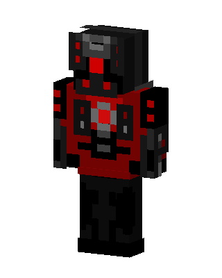 Crimson Cyborg Minecraft skin