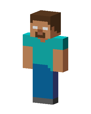 Herobrine skin, 3D preview